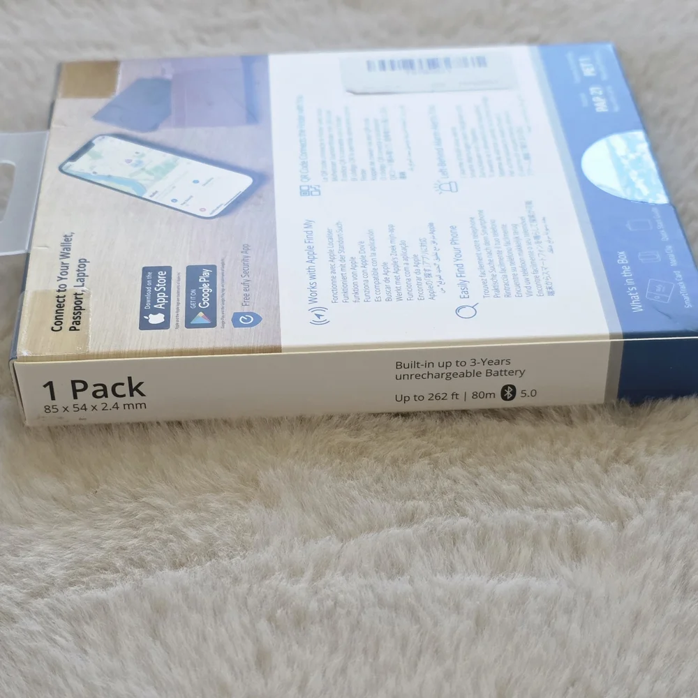 Eufy SmartTrack Card. Works with Apple Find My (iOS Only), Wallet Tracker